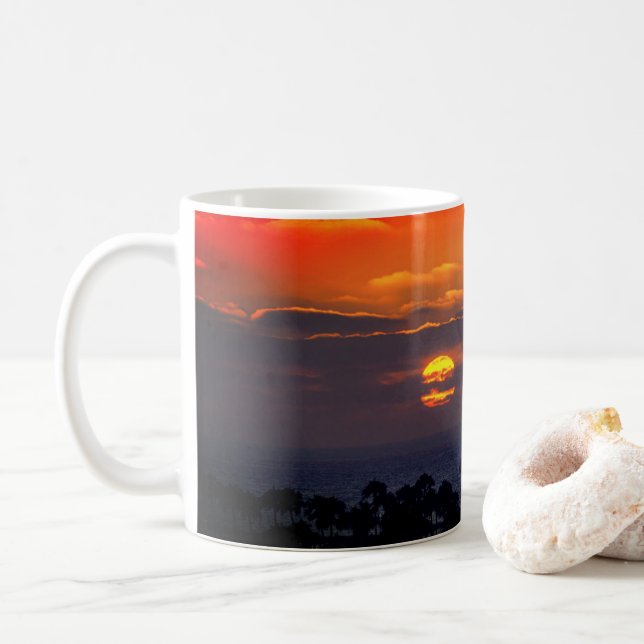 Immense Gratitude Sunset Beach Inspired Coffee Mug (With Donut)