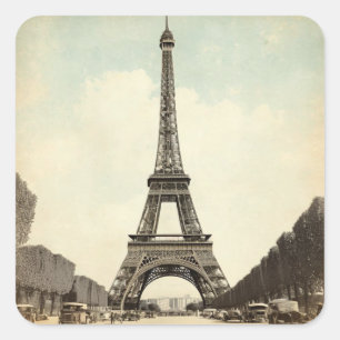 Immerse yourself in the timeless elegance of Paris Square Sticker