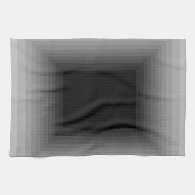 Immersed in Grey Modern Art Design CricketDiane Tea Towel (Horizontal)