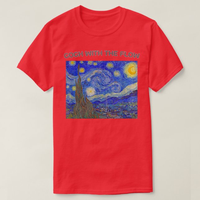 Immersive Van Gogh The Starry Night Gogh With The  T-Shirt (Design Front)