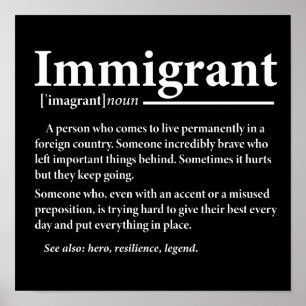 Immigrant Definition Funny Immigrants Immigration Poster