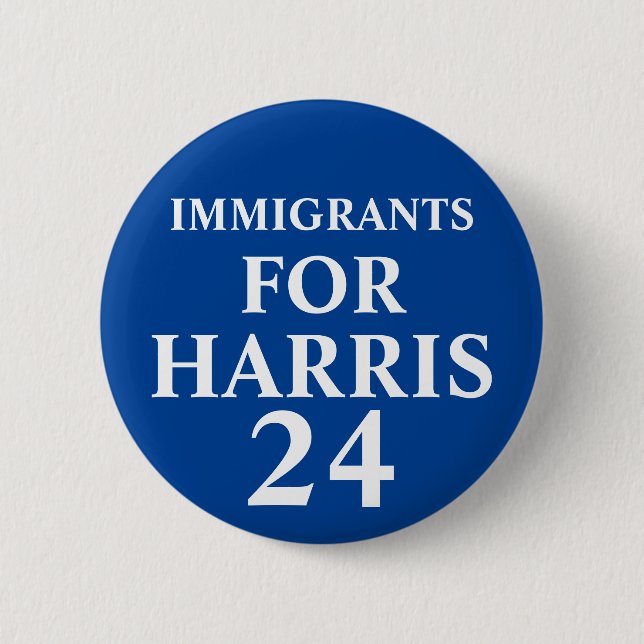 Immigrants For Harris Button (Front)