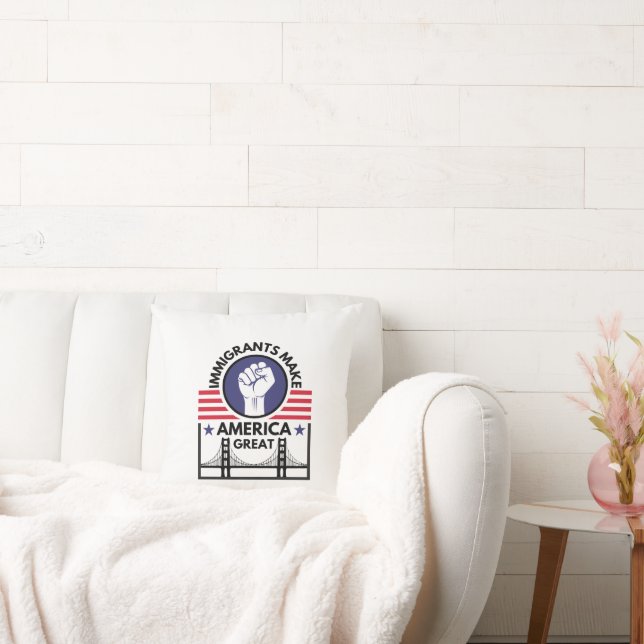 Immigrants Make America Great Cushion (Couch)