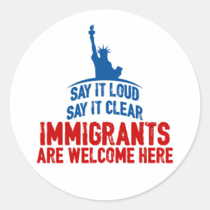 Immigrants Welcome Sticker