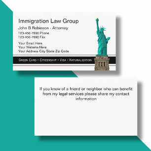 Immigration Attorney Business Cards