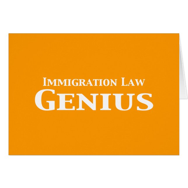 Immigration Law Genius Gifts (Front Horizontal)