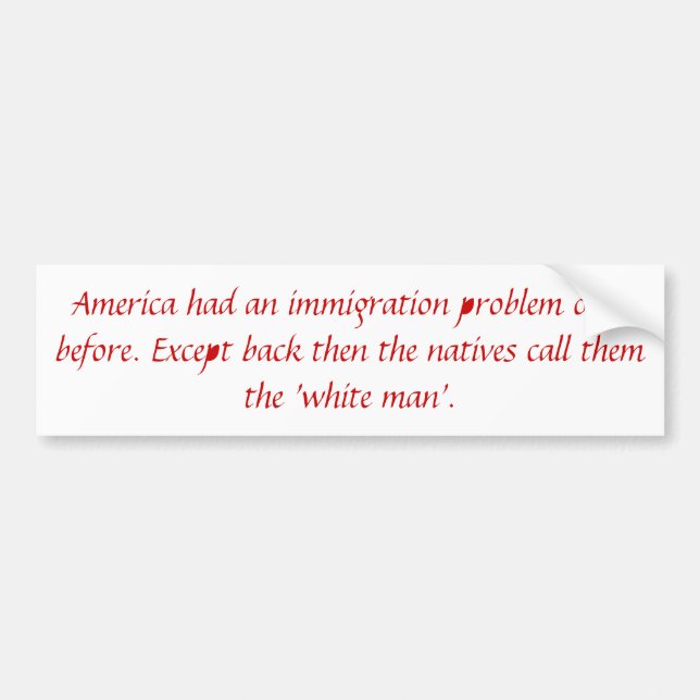 Immigration Problem Bumper Sticker (Front)