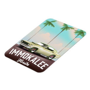 Immokalee Florida Supercar travel poster Magnet