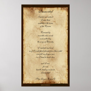 "Immortal" Spiritual Poetry Poster