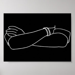 Immune To Suggestions Crossed Arms Attitude Poster