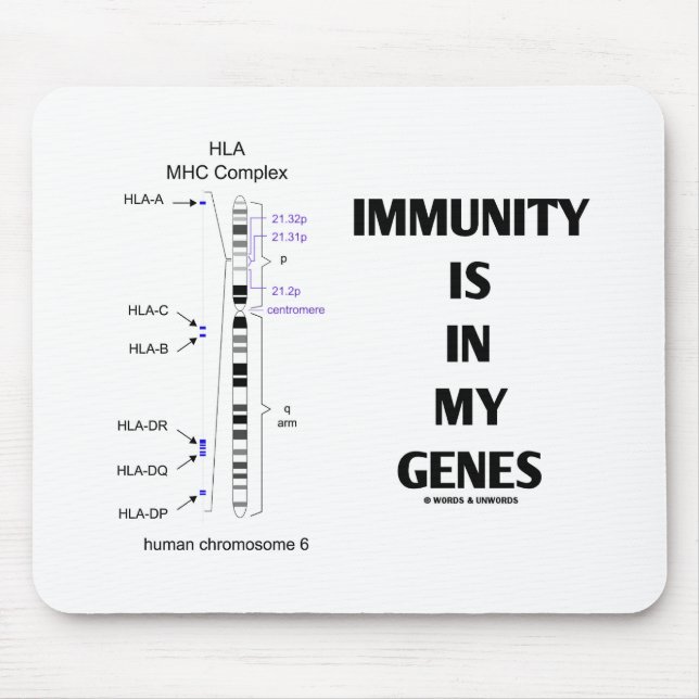 Immunity Is In My Genes (Immunology Chromosome 6) Mouse Pad (Front)