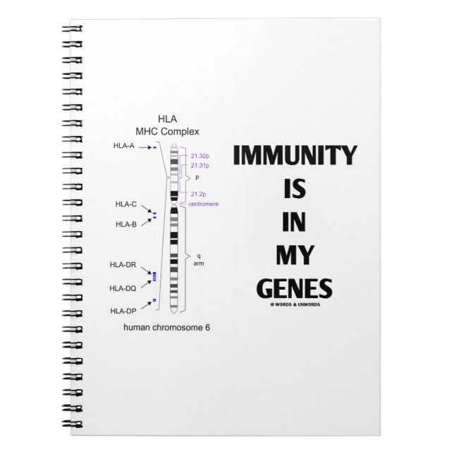 Immunity Is In My Genes (Immunology Chromosome 6) Notebook (Front)