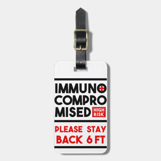 Immunocompromised High Risk Mobility Aide Tag (Front Vertical)