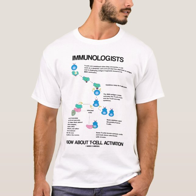 Immunologists Know About T-Cell Activation T-Shirt (Front)