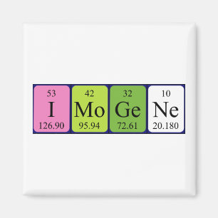 Imogene periodic table name magnet