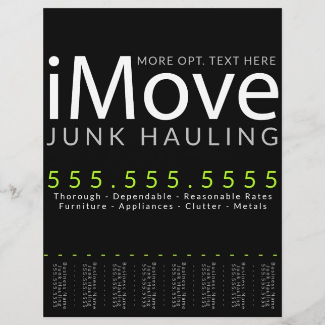 iMove. Moving Hauling Business Advertising Flyer (Front)