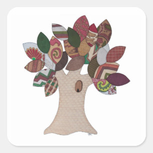 Imp Tree Square Sticker