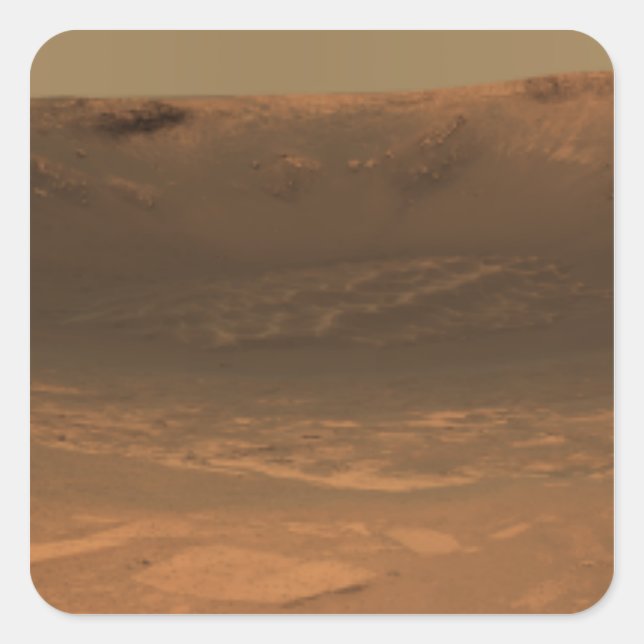 Impact crater Endurance on the surface of Mars Square Sticker (Front)