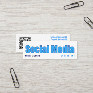 Impact Social Media Consultant w/ QR Code Mini Business Card