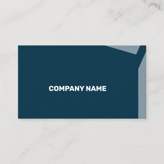 Impacty Blue Corporate Flat Shapes Business Card (Front)