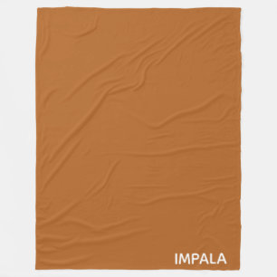 Impala brown colour name fleece blanket