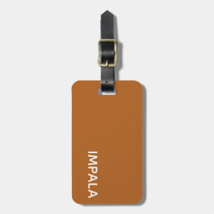 Impala brown colour name luggage tag