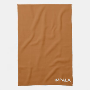 Impala brown colour name tea towel
