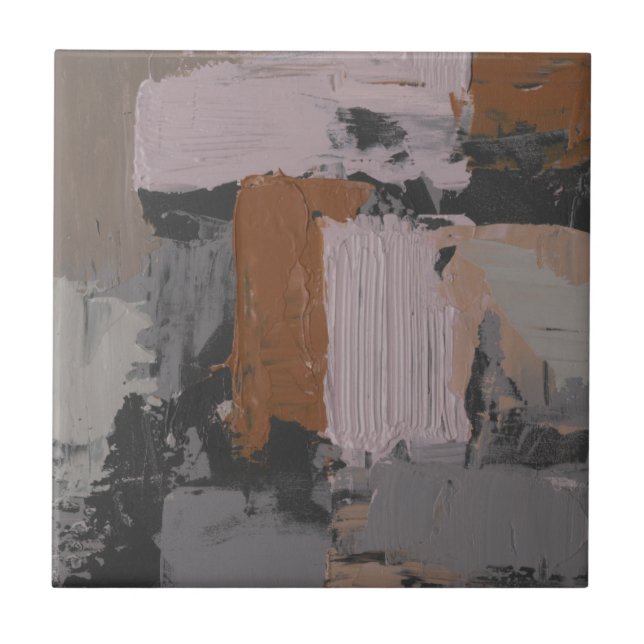 Impasto Abstract I Ceramic Tile (Front)
