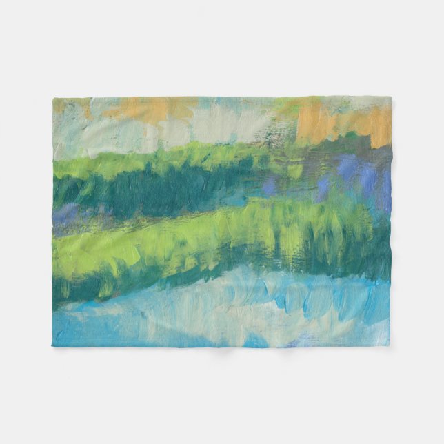 Impasto Field II Fleece Blanket (Front (Horizontal))