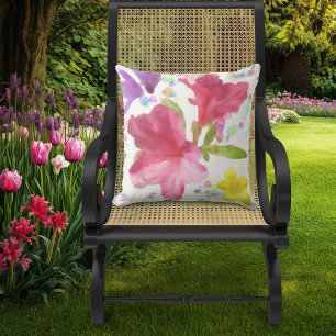 Impasto Flowers Outdoor Cushion