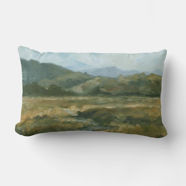 Impasto Landscape III Lumbar Cushion (Front)