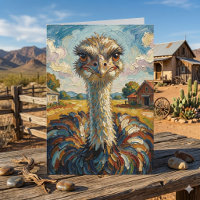 Impasto Ostrich on a Ranch | Thinking About You