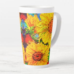 Impasto Sunflowers Latte Mug