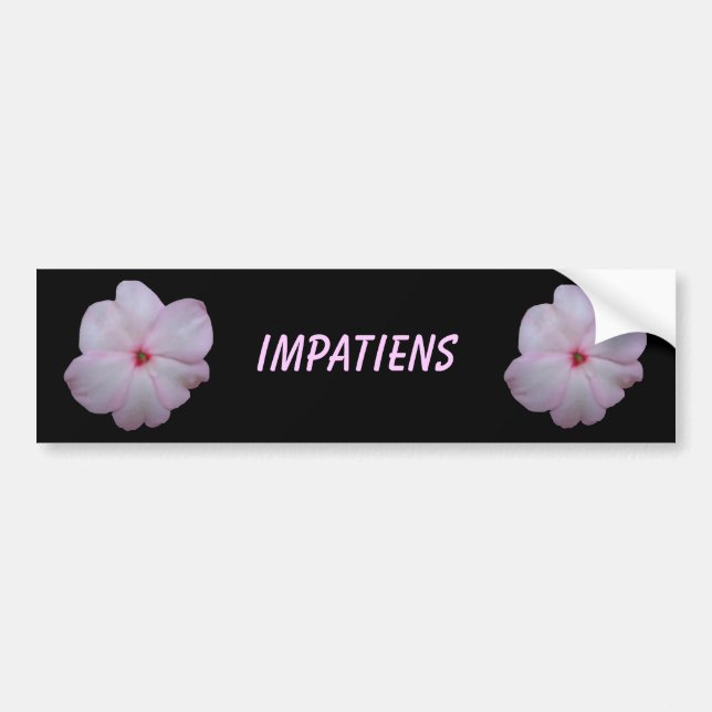 Impatiens Customisable Bumper Sticker (Front)