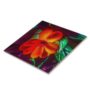 Impatiens Flower Ceramic Tile
