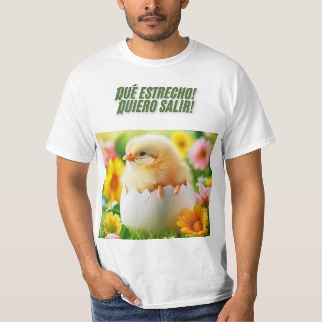 Impatient Chicken: How Straight! T-Shirt (Front)