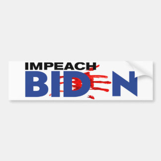 IMPEACH BIDEN bloody handprint sticker