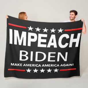 IMPEACH BIDEN FLEECE BLANKET