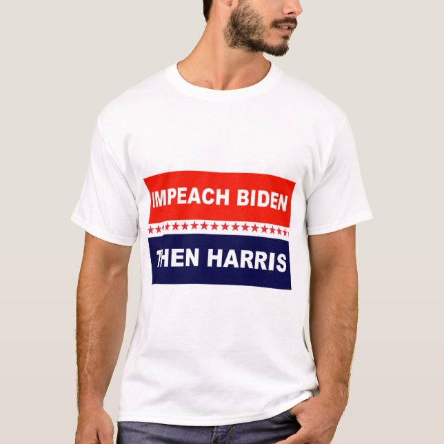 Impeach Biden Than Harris T-Shirt (Front)