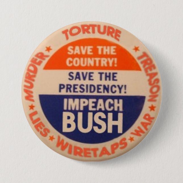 Impeach Bush 3-Inch Button (Front)