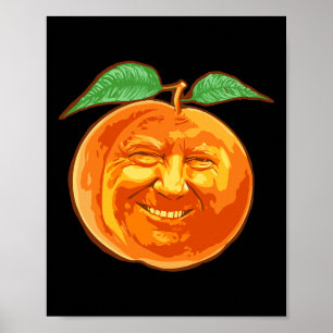 Impeach! Funny Trump Peach Graphic Design Poster