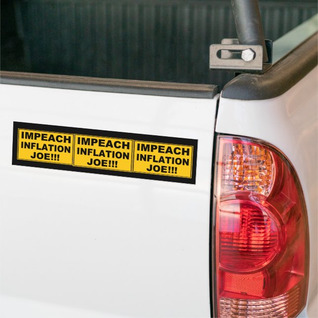 Impeach Inflation Joe Bumper Sticker (On Truck)