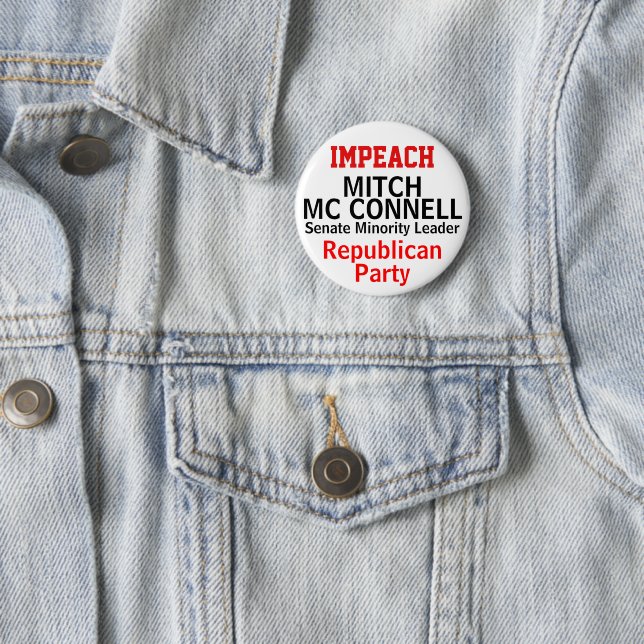 Impeach Mc Connell Senate EDIT NAME 6 Cm Round Badge (In Situ)