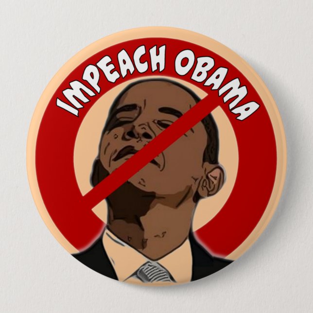 Impeach Obama 10 Cm Round Badge (Front)
