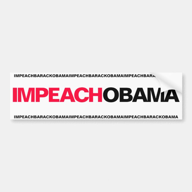 IMPEACH OBAMA BUMPER STICKER (Front)
