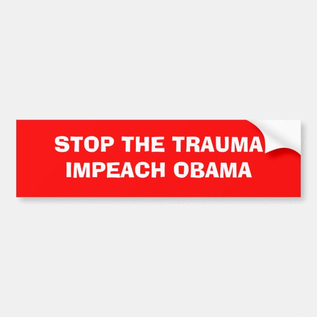 IMPEACH OBAMA BUMPER STICKER (Front)