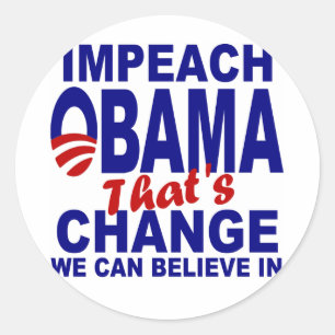 Impeach Obama Classic Round Sticker