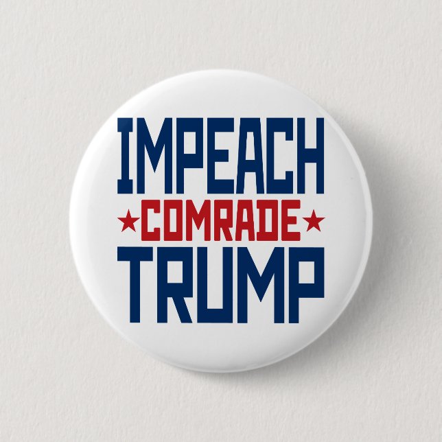 Impeach Soviet Comrade Trump - Anti Trump 6 Cm Round Badge (Front)