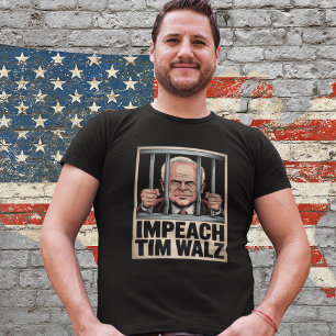 Impeach Tim Walz Child Care Fraud Conservative T-Shirt
