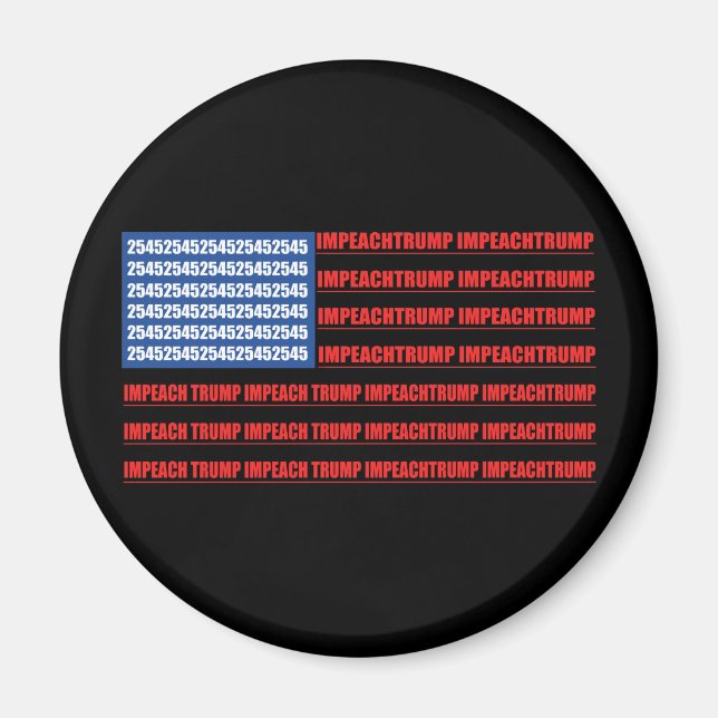 Impeach Trump 2545 American Flag Impeachment Magnet (Front)